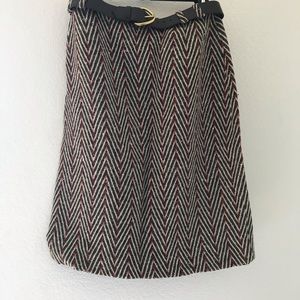 Vintage 1960s contour belted pencil skirt
